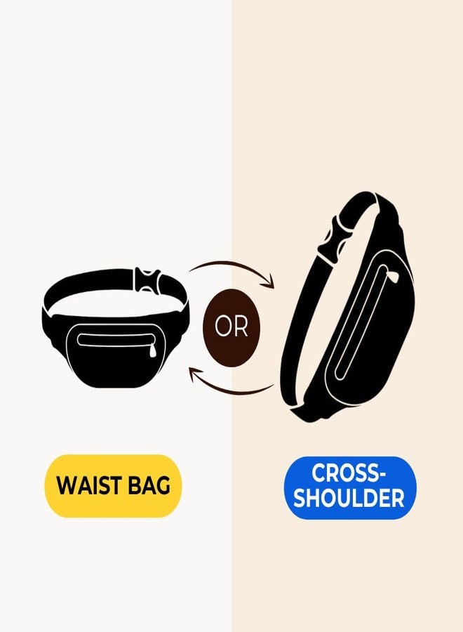 نومادو  حقائب نومادو كروس بودي للنساء - حقيبة كروس بودي وحقيبة خصر في آن واحد، حزام قابل للتعديل، حقيبة سفر خفيفة الوزن وواسعة، حقيبة خصر متينة من قماش الجاكار للأمهات - Image 5